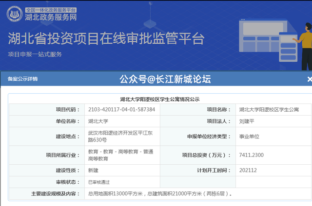 湖北大学阳逻校区扩建学生公寓 教育高质量发展的新引擎